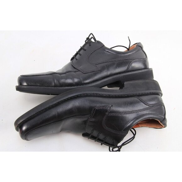 Ecco Seattle Apron Toe Men’s  Black Leather Lace Up Dress Shoes Sz 45 US 11